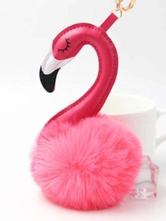 Flamingo Keychain Plush Pompom Bag Pendant NEW IN Accessories - Flamingo Keychain Plush Pompom Bag Pendant NIP
